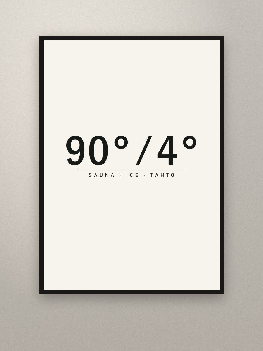 90° / 4° — Art Print